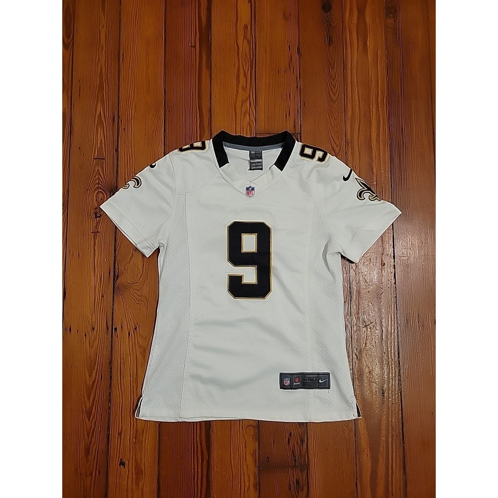 New Orleans Saints Drew Brees 9 Nike On Field Stitched White Jersey Womens L